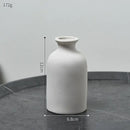 White Ceramic Bud Vase Set – Minimalist Japandi Tabletop Decor