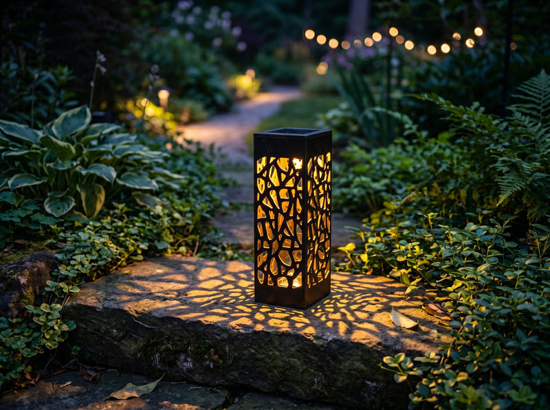 Vintage Solar Garden Lantern – Waterproof Outdoor Path Light
