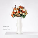 White Ceramic Vase with Hemp Rope – Nordic Minimalist Decor