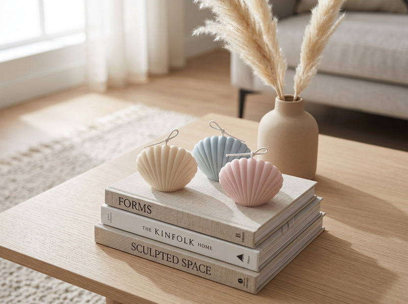 Seashell Candle – Decorative Coastal Home Decor & Gift Idea